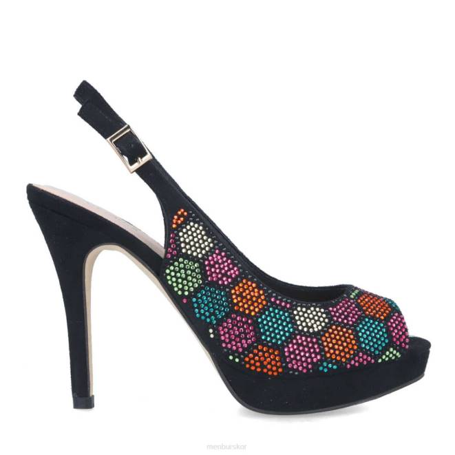 Menbur kvinnor svart iridacea högklackat 608J1503