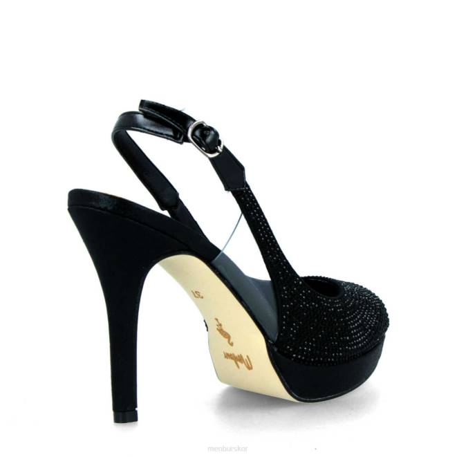 Menbur kvinnor svart kapril högklackat 608J5289