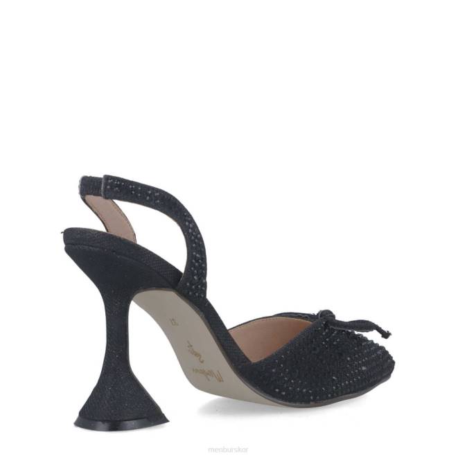 Menbur kvinnor svart nete högklackat 608J4855