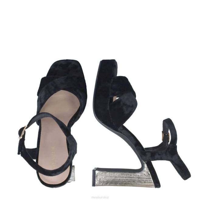 Menbur kvinnor svart nuummita högklackat 608J1309