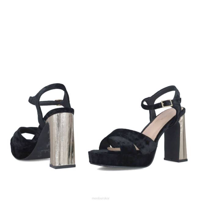 Menbur kvinnor svart nuummita högklackat 608J1309