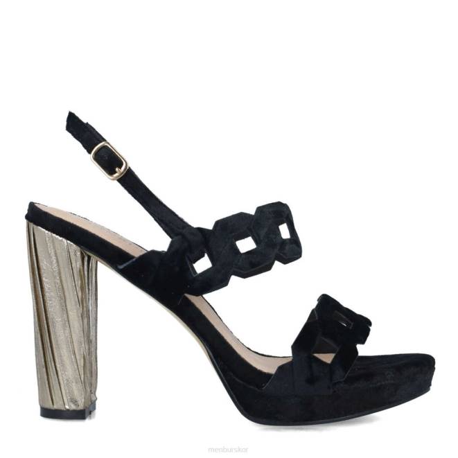 Menbur kvinnor svart nuummita högklackat 608J786