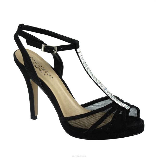 Menbur kvinnor svart palma högklackat 608J1154
