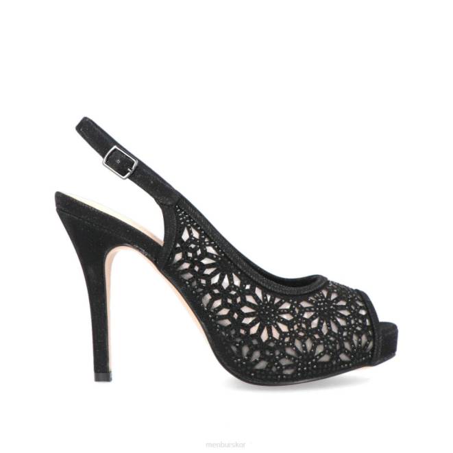 Menbur kvinnor svart paterno högklackat 608J1001
