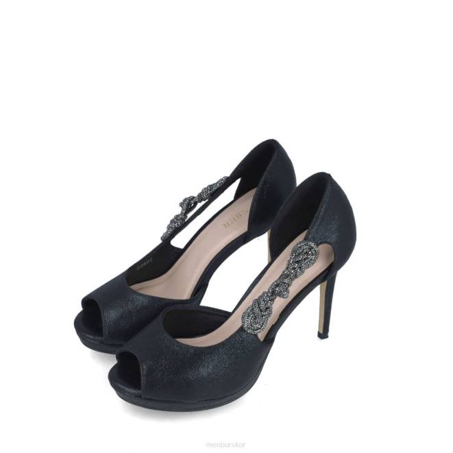 Menbur kvinnor svart perseus högklackat 608J3738