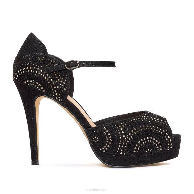 Menbur kvinnor svart stanga högklackat 608J4312