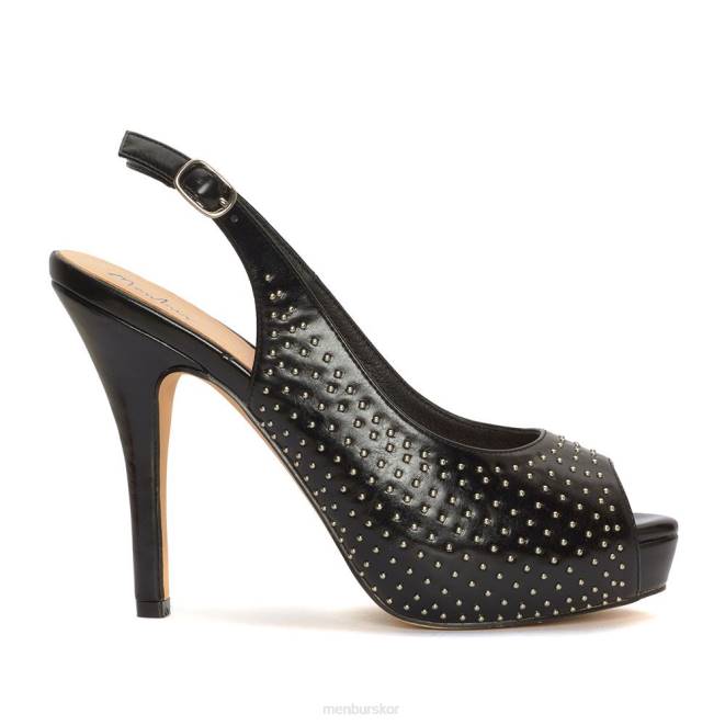 Menbur kvinnor svart umes högklackat 608J4398