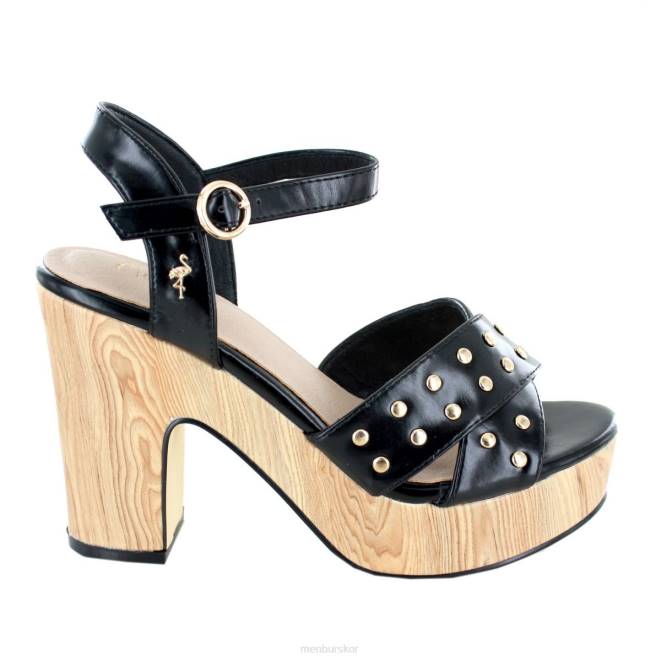 Menbur kvinnor svart usago högklackat 608J1414
