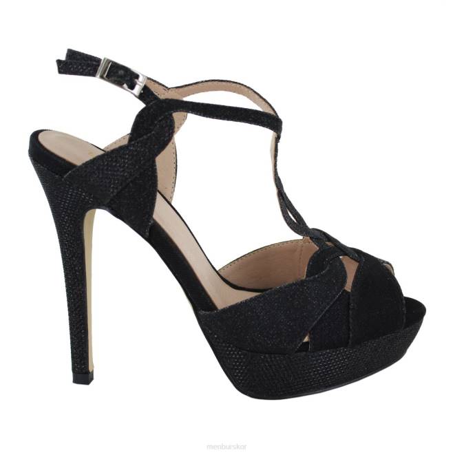 Menbur kvinnor svart vergato högklackat 608J972