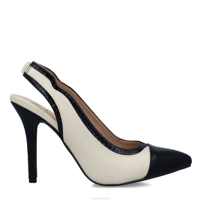 Menbur kvinnor vit psilomelana högklackat 608J815