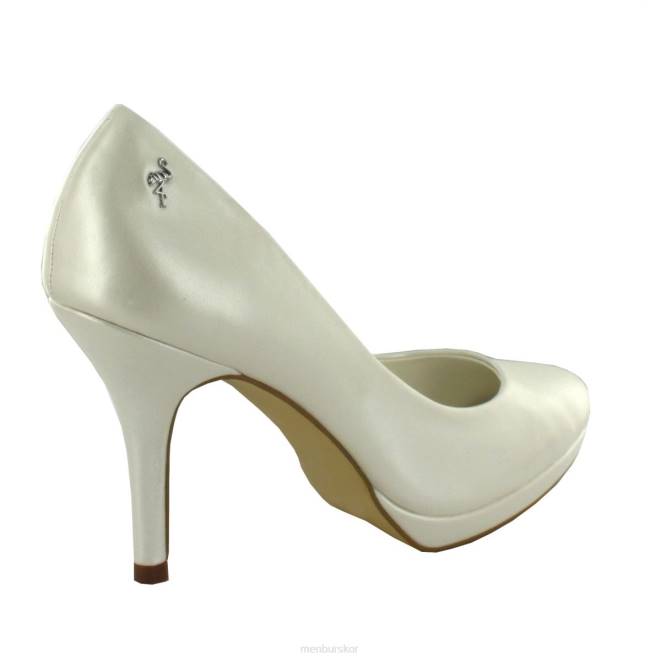 Menbur kvinnor vit taberno högklackat 608J5158