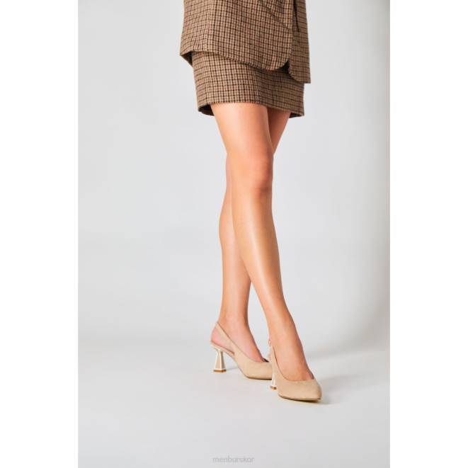 Menbur kvinnor beige diorita mellan och låga klackar 608J5639