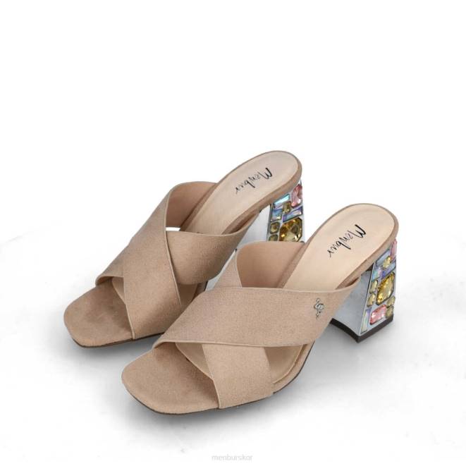 Menbur kvinnor beige eudaimonia mellan och låga klackar 608J1713