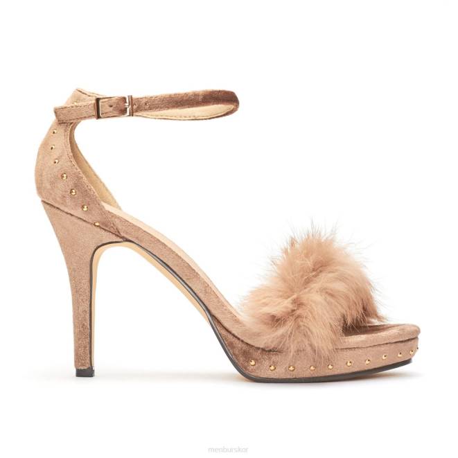 Menbur kvinnor beige leivi mellan och låga klackar 608J1870
