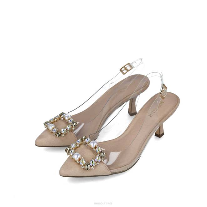 Menbur kvinnor beige pavo mellan och låga klackar 608J5589