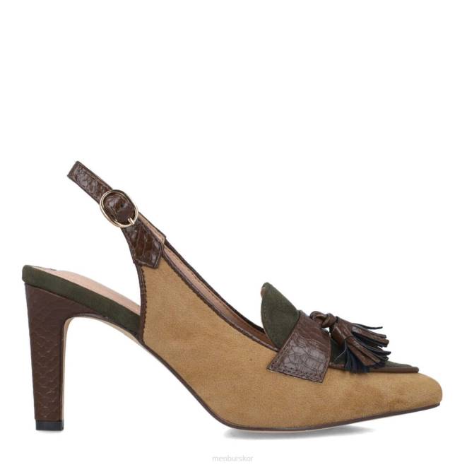 Menbur kvinnor beige selenita mellan och låga klackar 608J5708