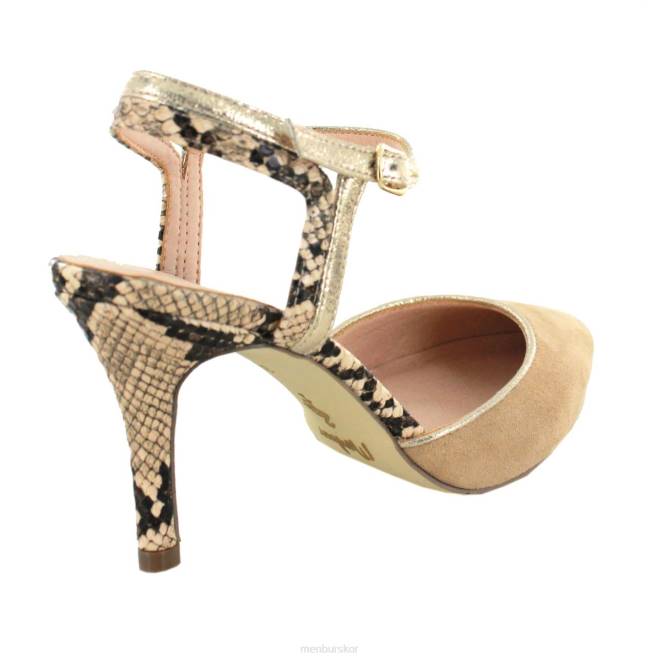 Menbur kvinnor beige solata mellan och låga klackar 608J2108