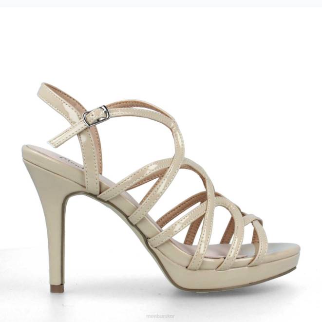 Menbur kvinnor beige tarsia mellan och låga klackar 608J1942