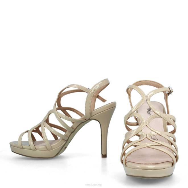 Menbur kvinnor beige tarsia mellan och låga klackar 608J1942