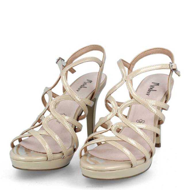 Menbur kvinnor beige tarsia mellan och låga klackar 608J1942