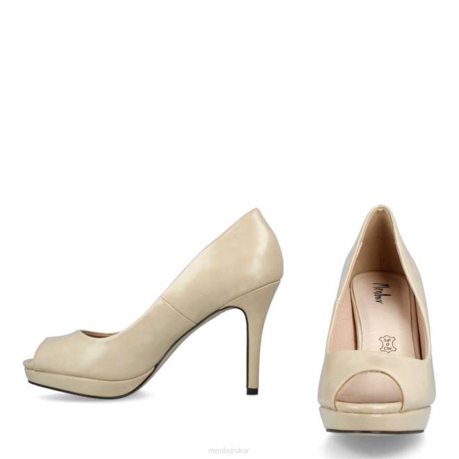Menbur kvinnor beige villados mellan och låga klackar 608J2101