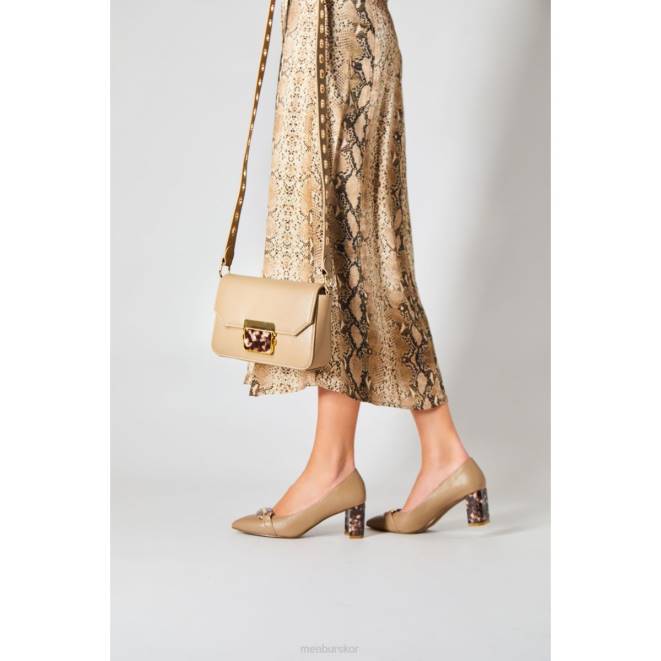 Menbur kvinnor brun demantoid mellan och låga klackar 608J5619