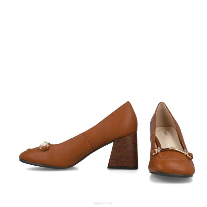 Menbur kvinnor brun korall mellan och låga klackar 608J5622