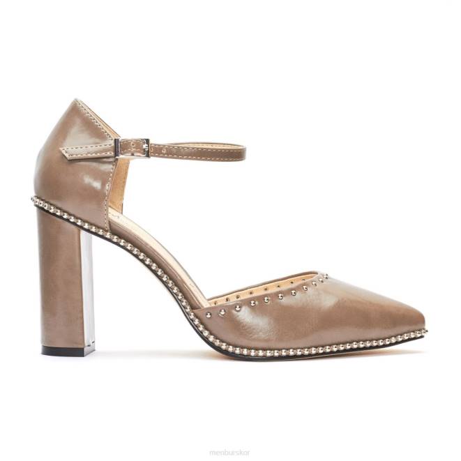 Menbur kvinnor brun lesis mellan och låga klackar 608J1812