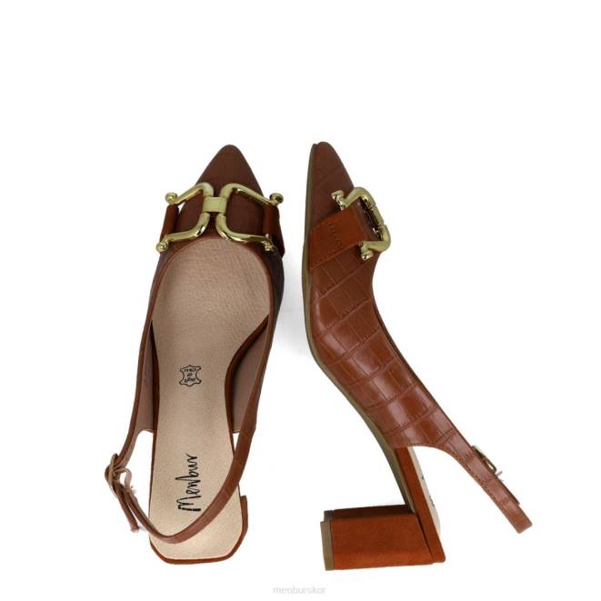 Menbur kvinnor brun metis mellan och låga klackar 608J5733