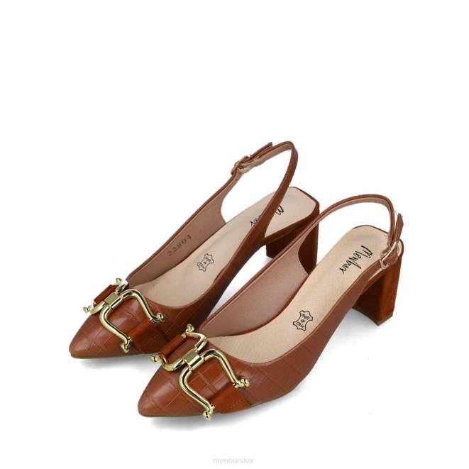 Menbur kvinnor brun metis mellan och låga klackar 608J5733