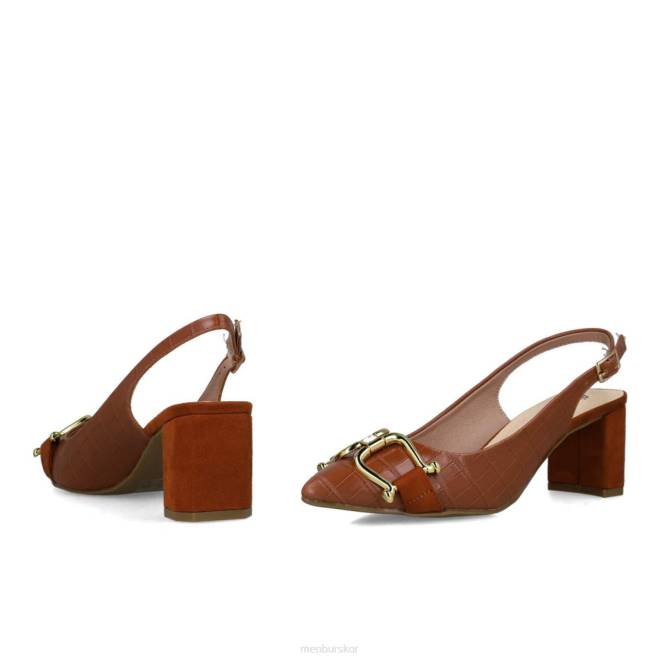 Menbur kvinnor brun metis mellan och låga klackar 608J5733