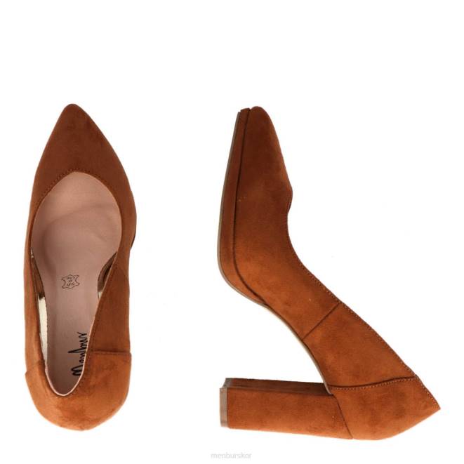 Menbur kvinnor brun stura mellan och låga klackar 608J1932