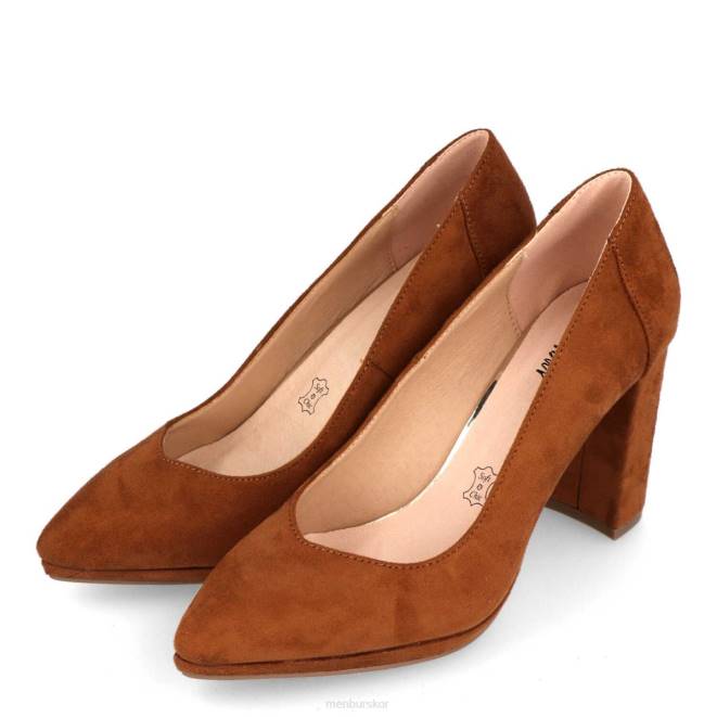 Menbur kvinnor brun stura mellan och låga klackar 608J1932