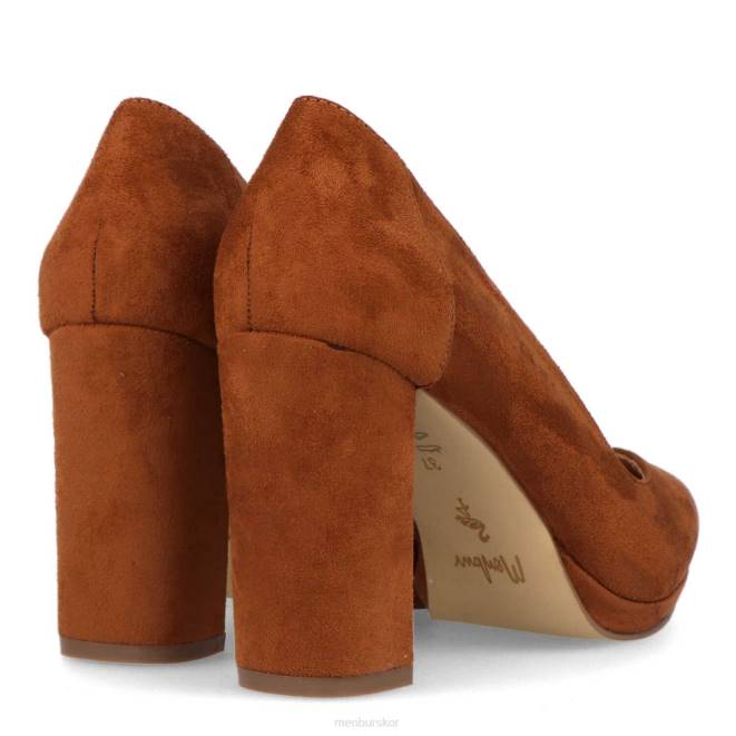 Menbur kvinnor brun stura mellan och låga klackar 608J1932