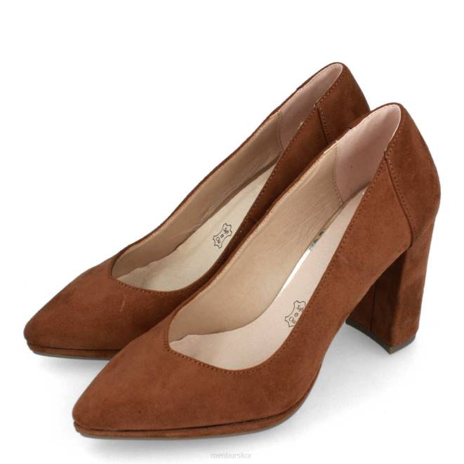 Menbur kvinnor brun stura mellan och låga klackar 608J1932