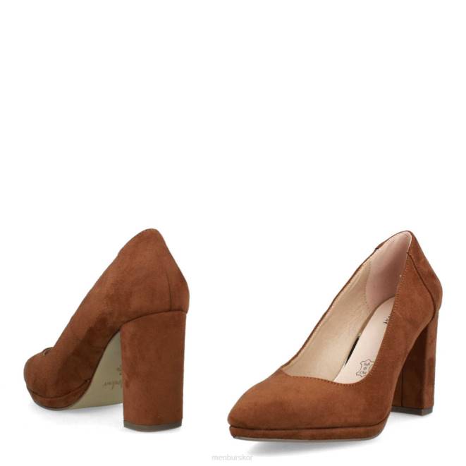Menbur kvinnor brun stura mellan och låga klackar 608J1932