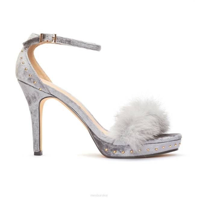 Menbur kvinnor grå leivi mellan och låga klackar 608J1813