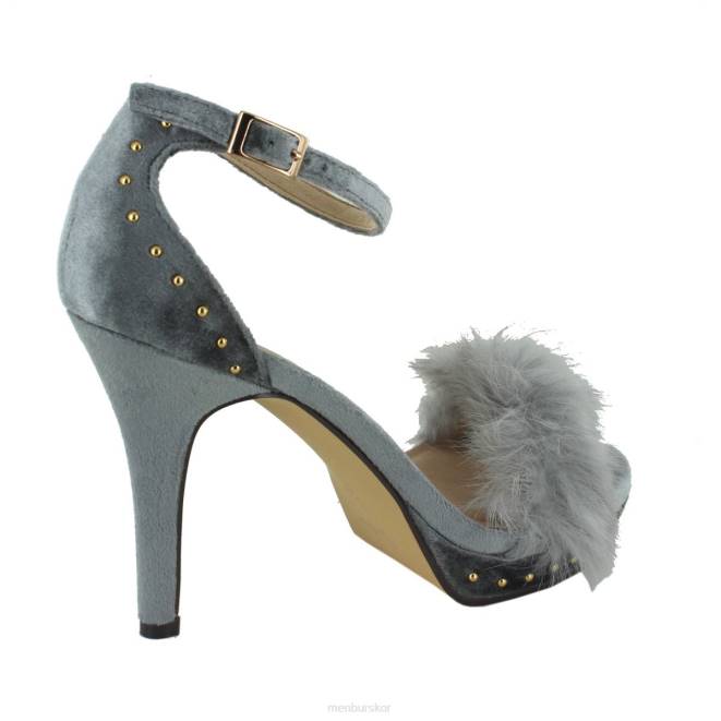 Menbur kvinnor grå leivi mellan och låga klackar 608J1813