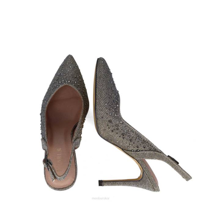 Menbur kvinnor grå lyrata mellan och låga klackar 608J5872