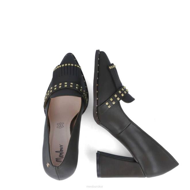 Menbur kvinnor grön cyathea mellan och låga klackar 608J5876