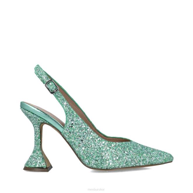 Menbur kvinnor grön fågel Fenix mellan och låga klackar 608J5525