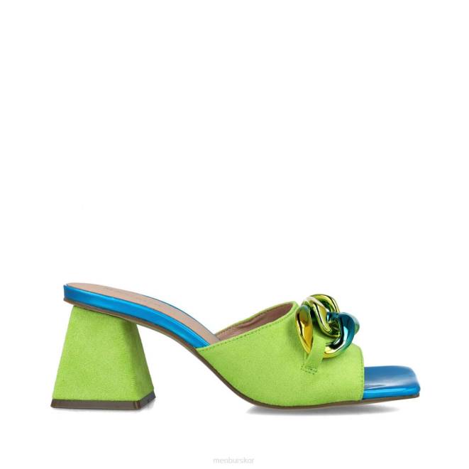 Menbur kvinnor grön reticuli mellan och låga klackar 608J5584