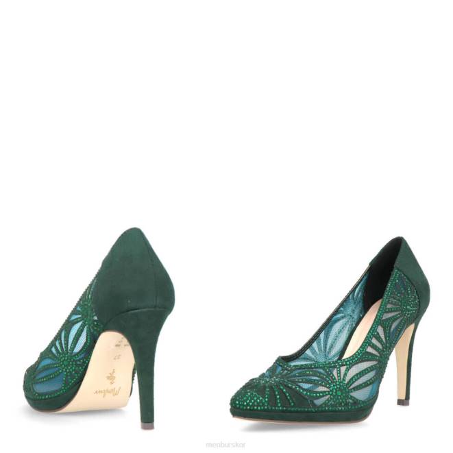 Menbur kvinnor grön sorbolo mellan och låga klackar 608J2164