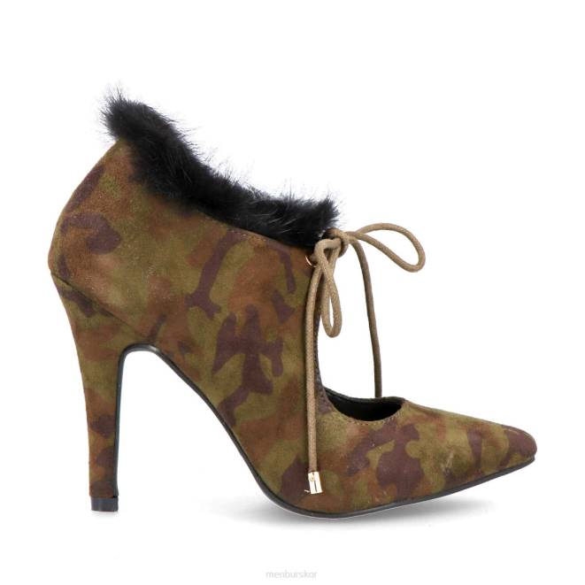 Menbur kvinnor grön taurano mellan och låga klackar 608J2202