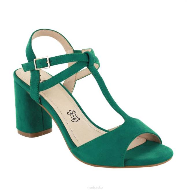 Menbur kvinnor grön villamare mellan och låga klackar 608J2044