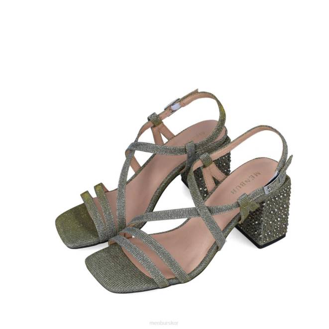 Menbur kvinnor grå nete mellan och låga klackar 608J5853