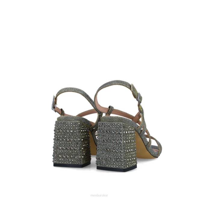 Menbur kvinnor grå nete mellan och låga klackar 608J5853