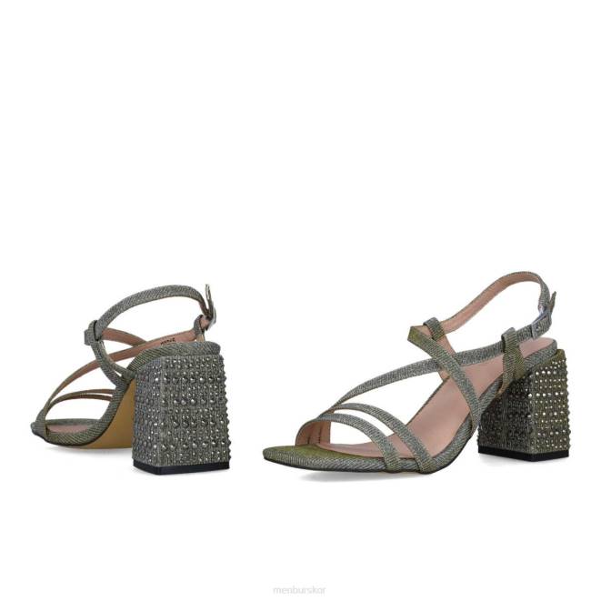 Menbur kvinnor grå nete mellan och låga klackar 608J5853