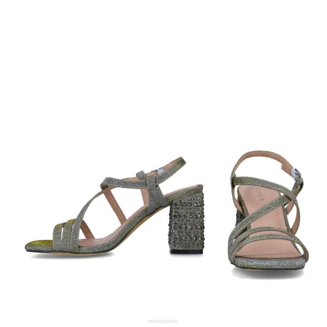 Menbur kvinnor grå nete mellan och låga klackar 608J5853