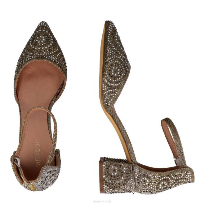 Menbur kvinnor grå perino mellan och låga klackar 608J1744